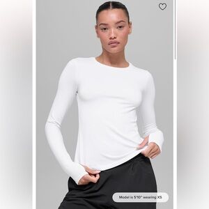 ALO Alosoft Finesse Long Sleeve in White